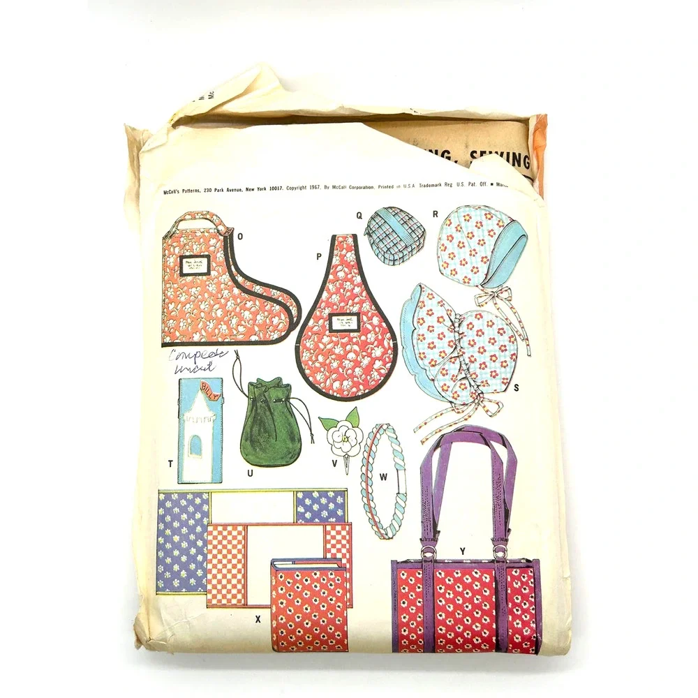 McCalls Vintage 1960's‎ Pattern #8895 Toys and toy Bag Humpty Dumpty Elephant